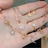 TERBARU AKSESORIS WANITA TITANIUM BERLIAN  BERLAPIS EMAS / 1 SET PERHIASAN ( KALUNG , GELANG, CINCIN