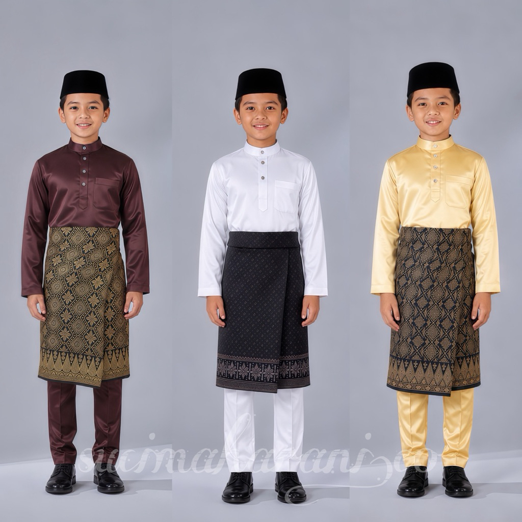 baju koko anak laki laki satu set baju dan celana melayu pria teluk belanga khas melayu baju muslim