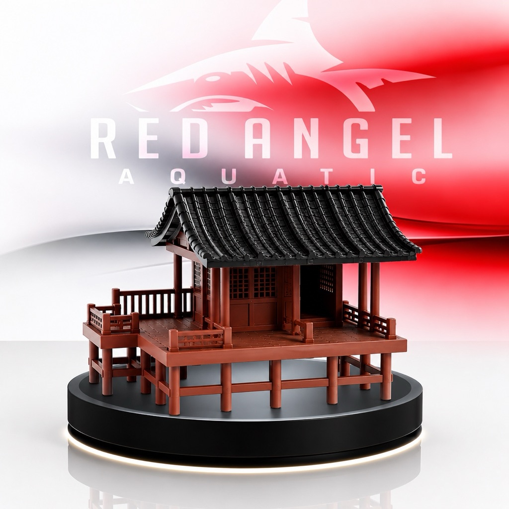 miniatur rumah panggung hiasan aquascap paludarium diorama aquarium