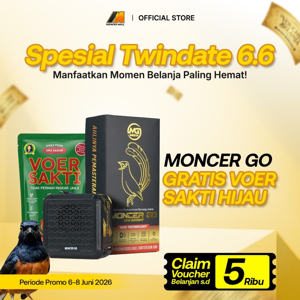 Moncer Go New Technology Speaker Pemasteran Burung Digital Suara Kicau Burung Profesional