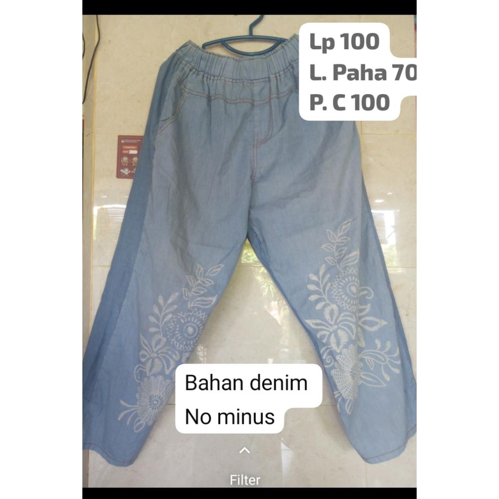 Celana denim wanita Pl jumbo