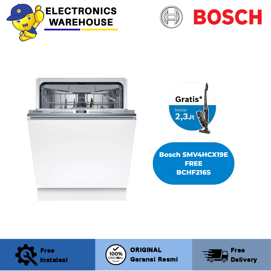 Bosch SMV4HCX19E Fully-Integrated Dishwasher / Mesin Pencuci Piring Bosch Dishwasher Built-in SMV4HC