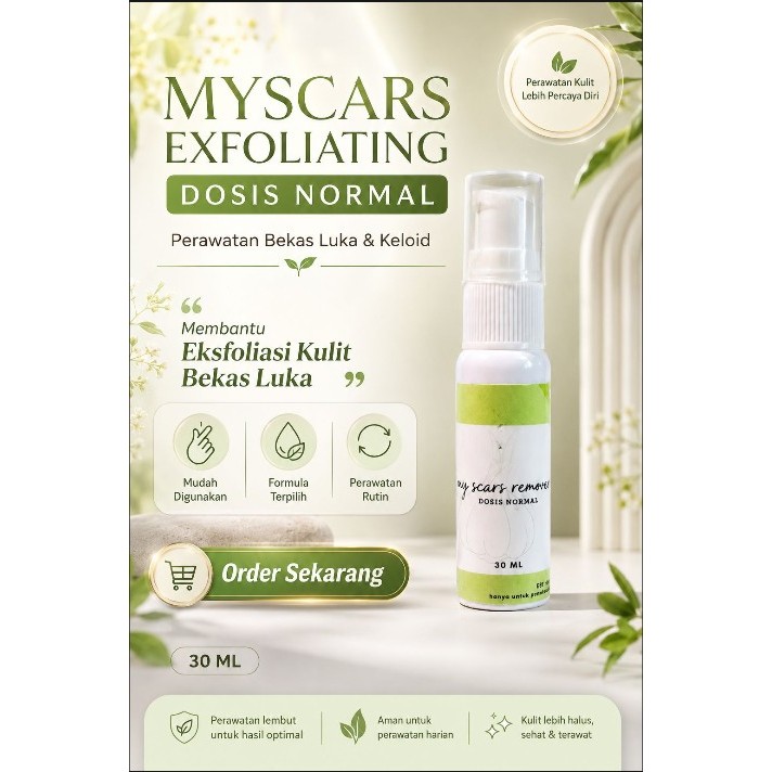 MYSCARS Exfoliating Scar Gel 30ml | Bantu Samarkan Bekas Luka & Keloid