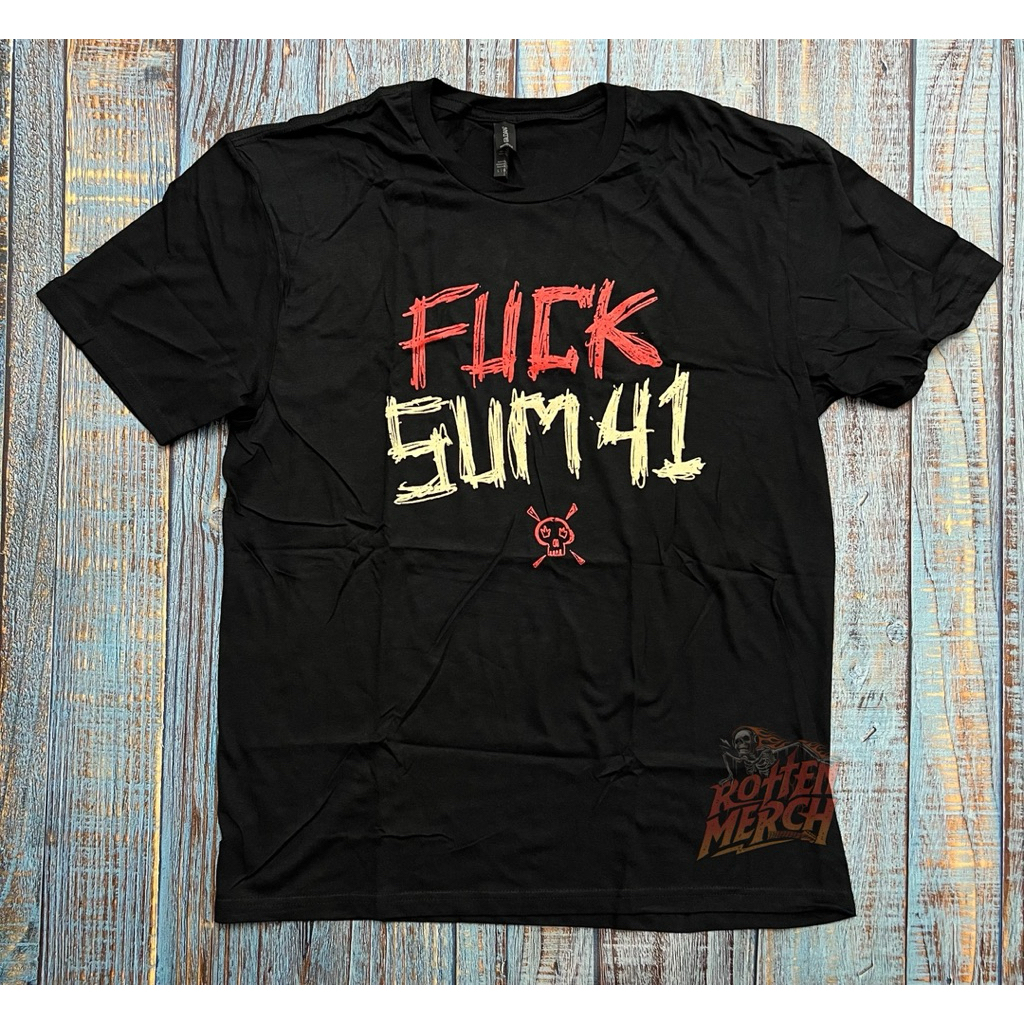 Kaos T-Shirt Band SUM 41 - FCK SUM 41 Europe Tour Official Merchandise