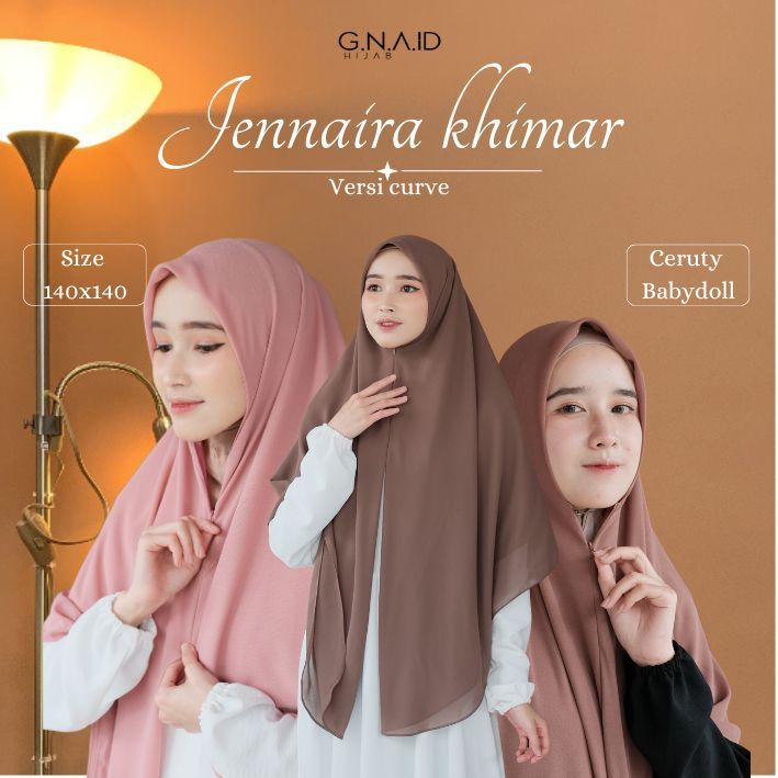 TERBARU G.N.A.ID - JENNAIRA KHIMAR ZIPPER CURVE
