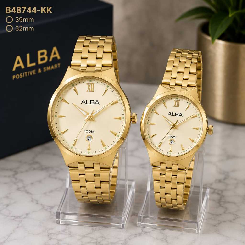 Jam Tangan ALBA 8744 Pria Wanita Rantai