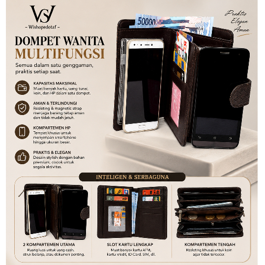Obral Dompet 2 Hp Murah Maroko Kulit vl Mini Best Seller