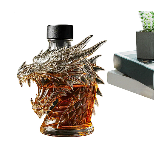 Dragon Wrath Whiskey Bottle Whiskey Bottle Dragon Bottle Collectible Liquor Container Whiskey Wine B