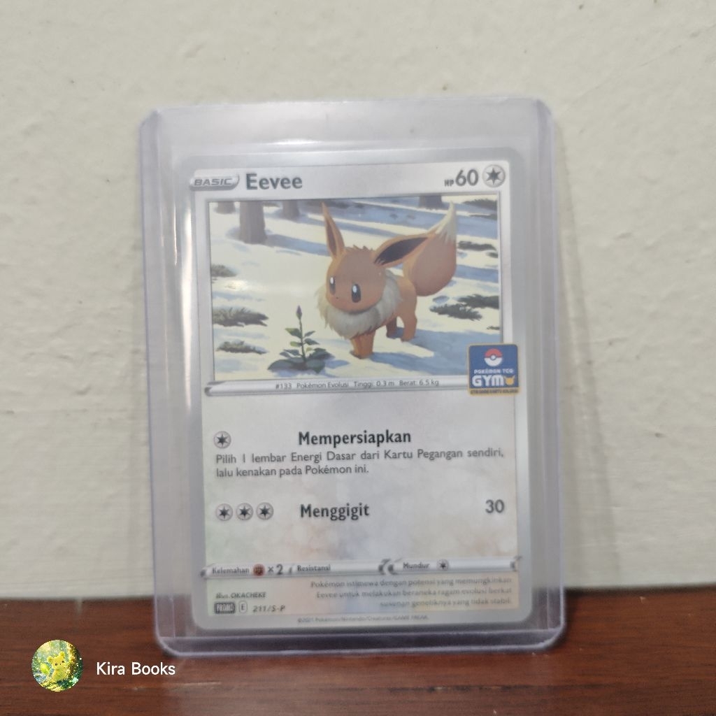 Kartu Pokemon Eevee Promo GYM 211/-P Original (toploader)