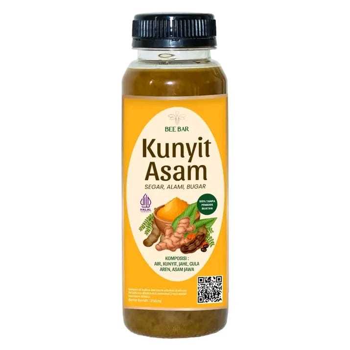 BEE BAR HEALTY JAMU KUNYIT ASAM ORI Kemasan Botol 250ml