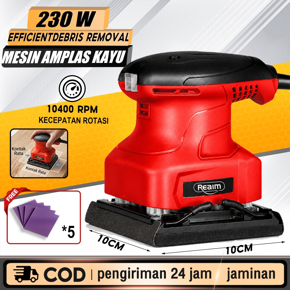 Reaim Mesin Amplas Kayu Elektrik Sander Amplas Electric Sander Finishing Sander Amplas Listrik