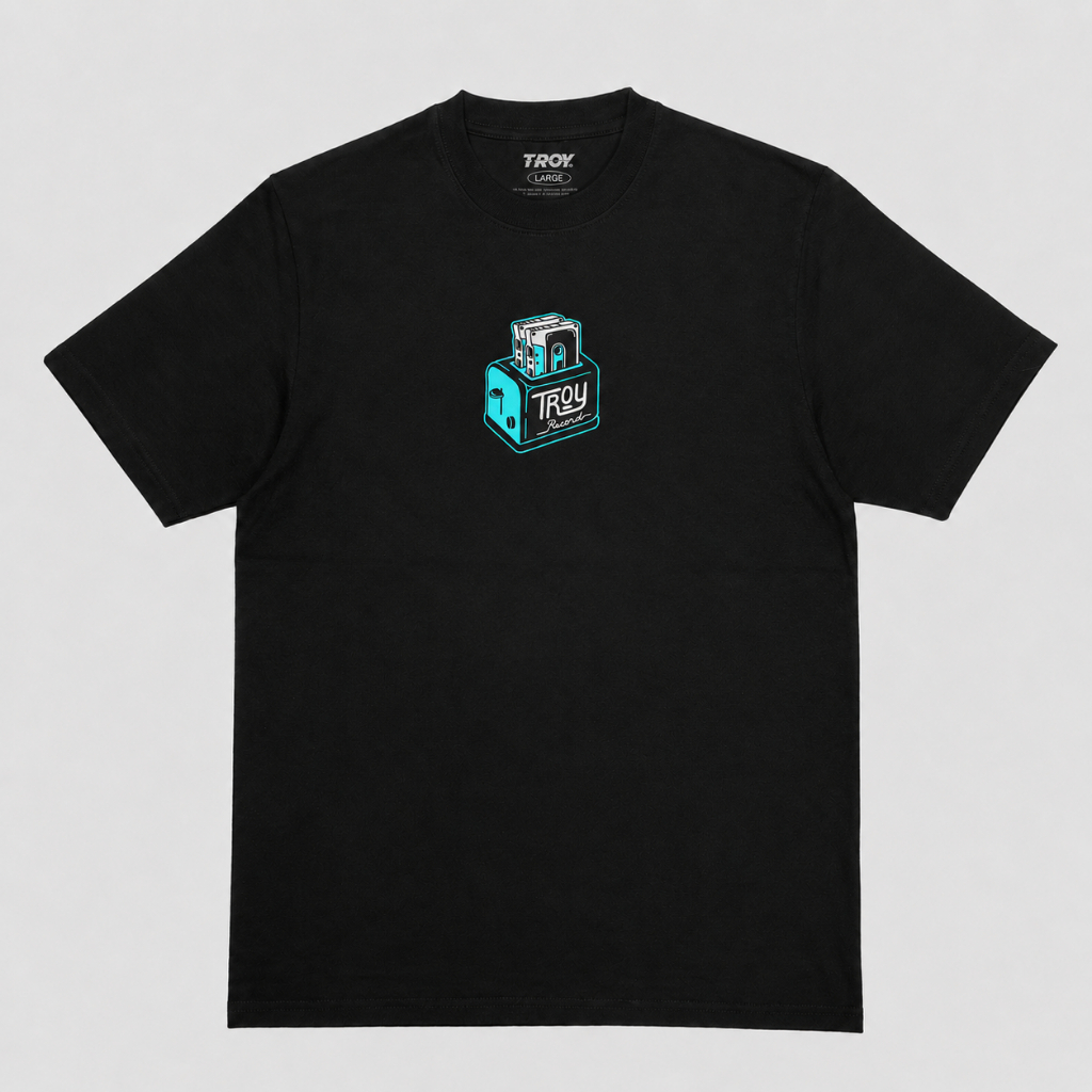 Troy Company Tshirt Black Recorder - Kaos Pria Lengan Pendek Hitam MTD 1742