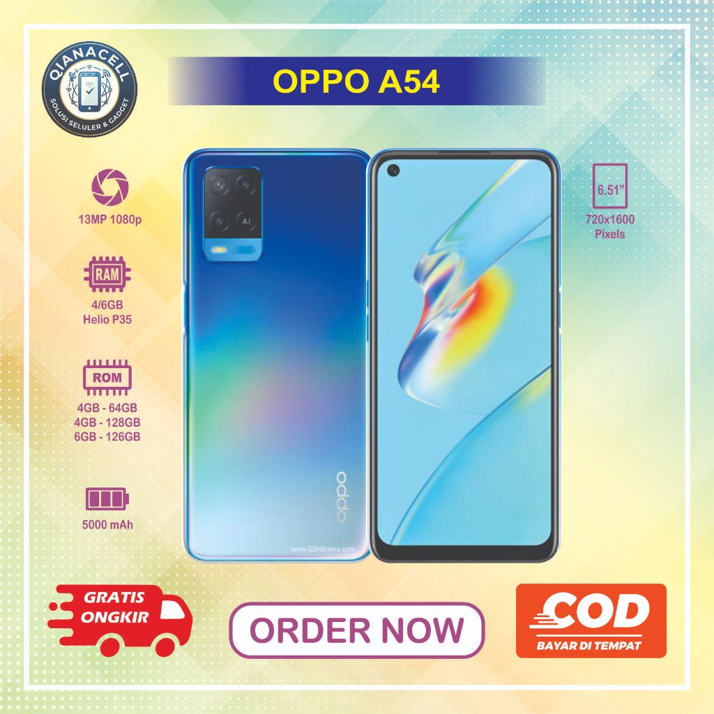 HP OPPO A54 Second Ram 4/64 dan 6/128 HP Normal siap pakai Garansi 1tahun