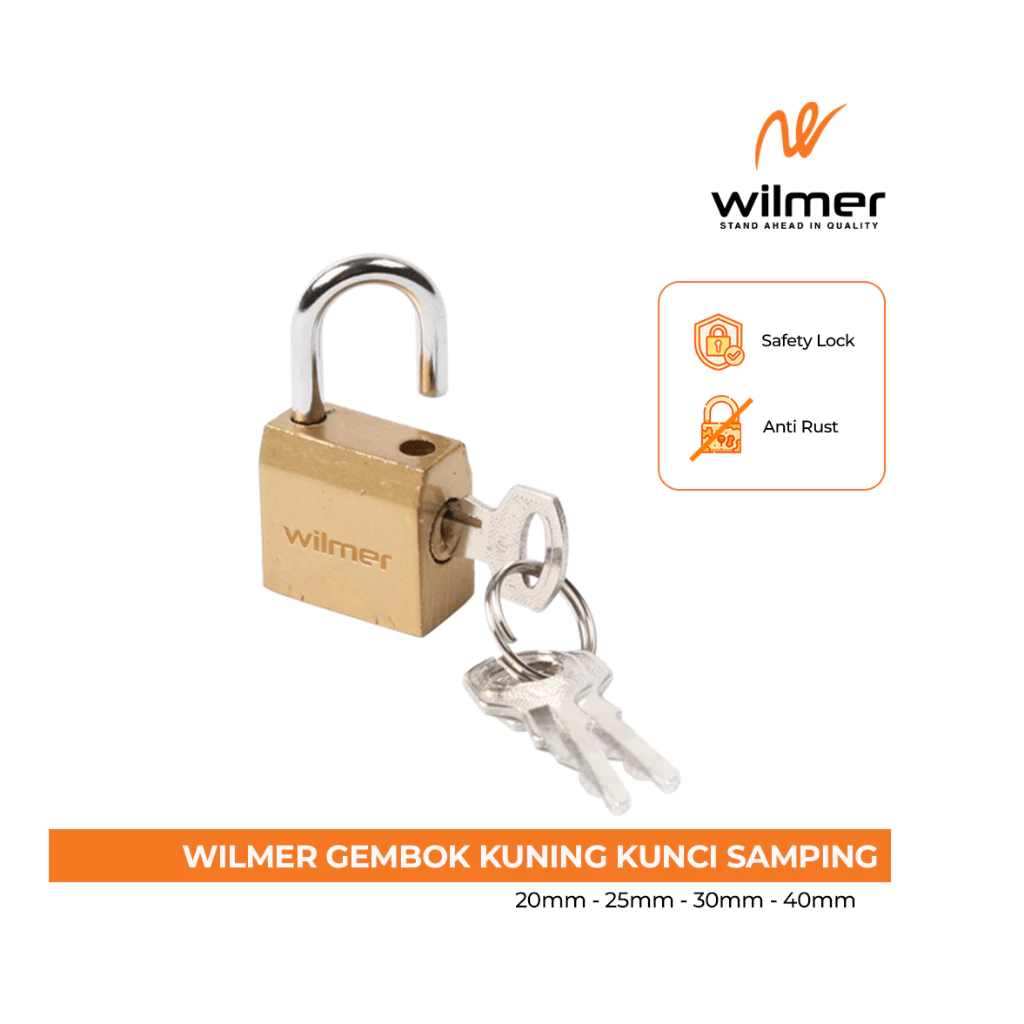 WILMER Gembok Kuning Samping/Gembok Kuning Kunci Samping