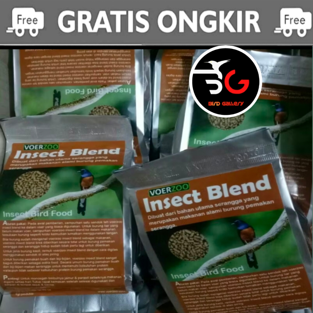 VOER INSECT BLEND PAKAN BURUNG MURAI VOER ZOO INSECT BLEND  225 GR