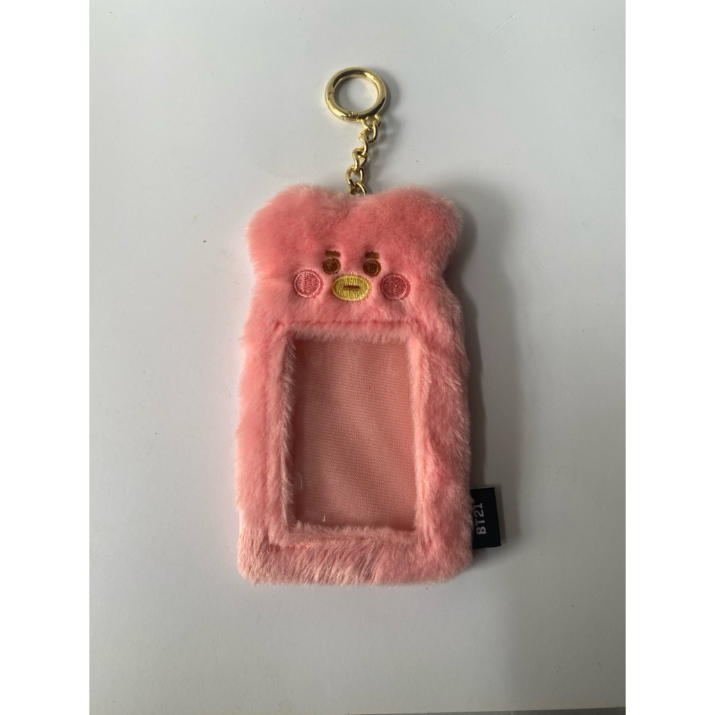 Official Merch BTS - BT21 Tata Fluffy Photocard Holder Keychain