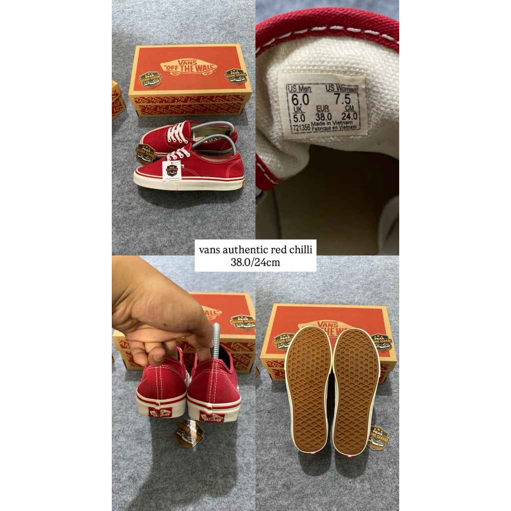 Vans authentic red chilli
