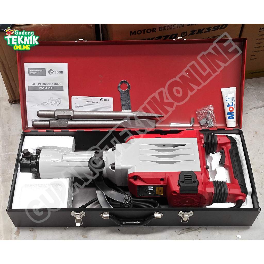 Demolition Hammer EDON ED6-6513 ED6-1119 / Mesin Bobok Beton Tembok ED6 6513 1119 Demolition Jack Ha