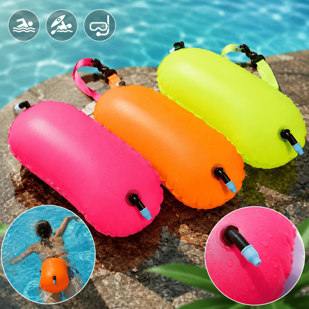 Pelampung Renang Tiup Safety Buoy Open Water Dewasa Anak Waterproof Float Swim Buoy