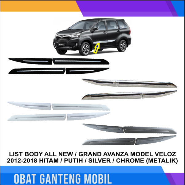 List body samping / side body moulding ALL NEW / GRAND AVANZA MODEL VELOZ 2012-2018