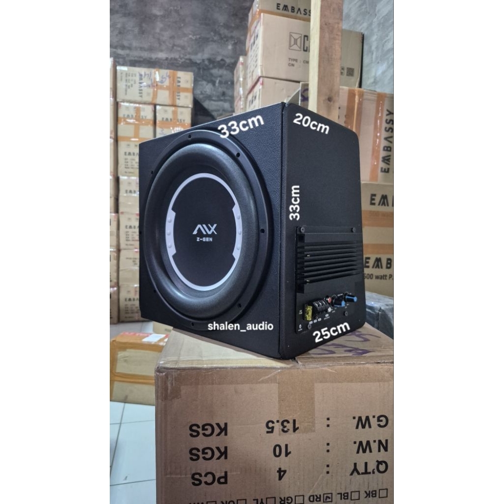 Subwoofer aktif/bastube aktif AVX Z-GEN 12inch kit bastube besar universal tinggi 33cm