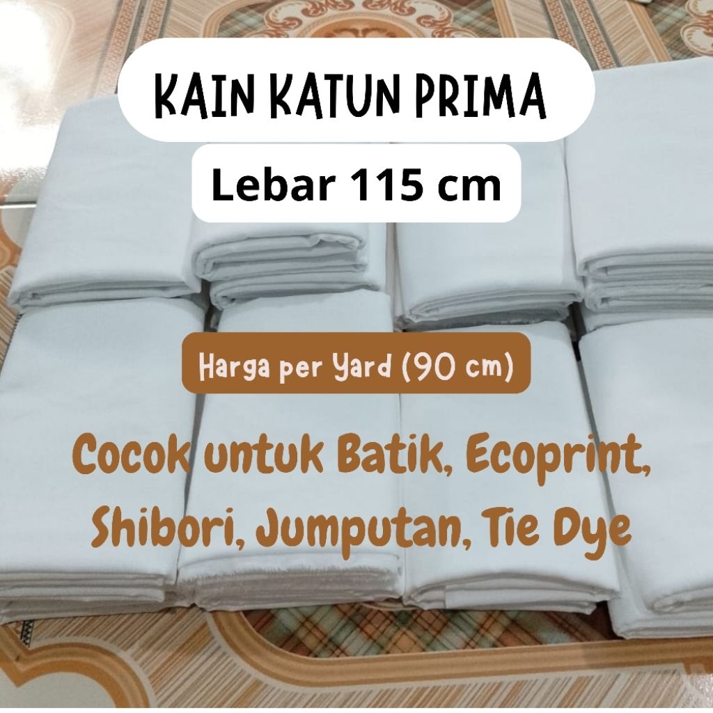 Kain Katun Mori Prima Putih 115cm - cocok untuk ecoprint, batik, tie dye dan shibori