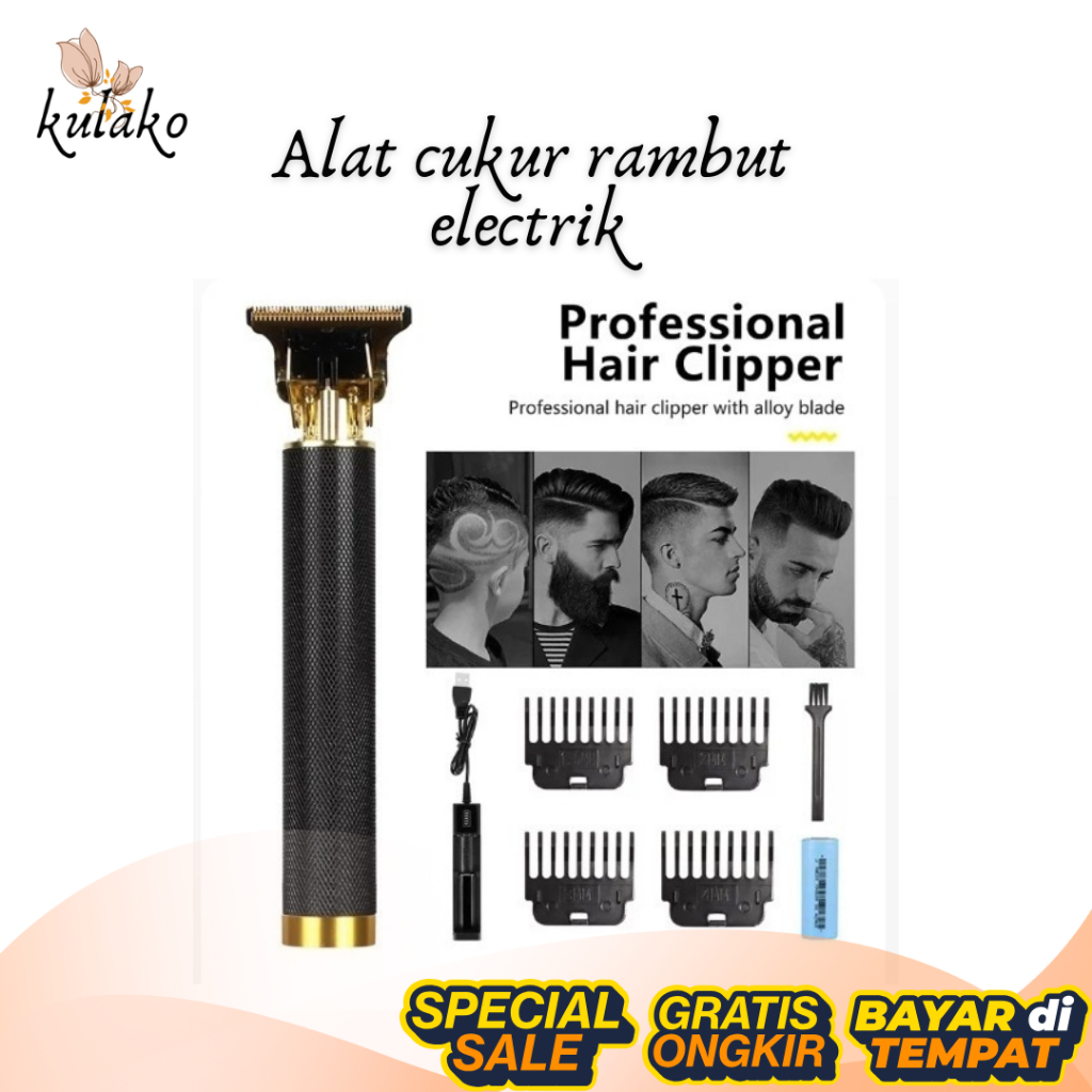 Alat Cukur Rambut Kumis Jenggot Elektrik Portable Kemei Vintage T9