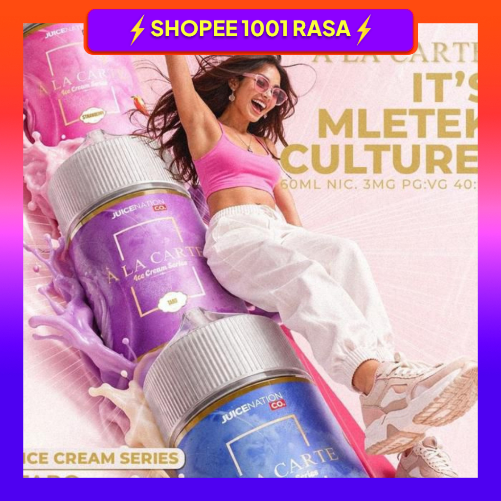 ALA CARTE ICE CREAM SERIES FREEBASE 60ML ORIGINAL 100% BY JUICENATION