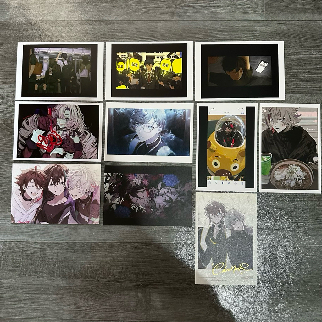various nijisanji jp vtuber postcard kanae kuzuha chronoir kenmochi toya saegusa akina fuwa minato s