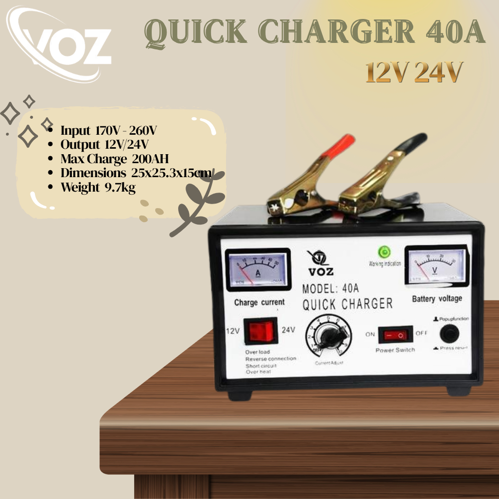 Voz Charger Aki 40A | Charger Aki Mobil | Charger Aki Kering
