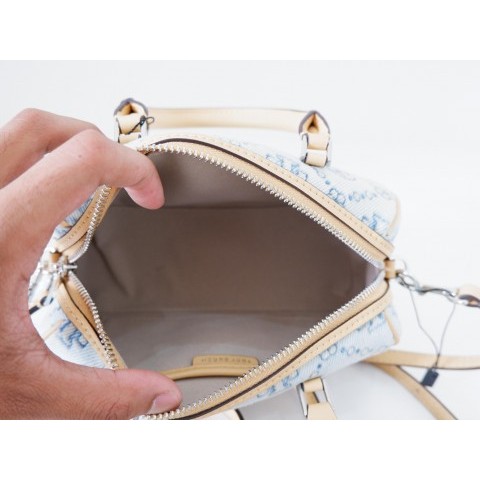 TAS WANITA T MONOGRAM DENIM MINI BARREL BAG