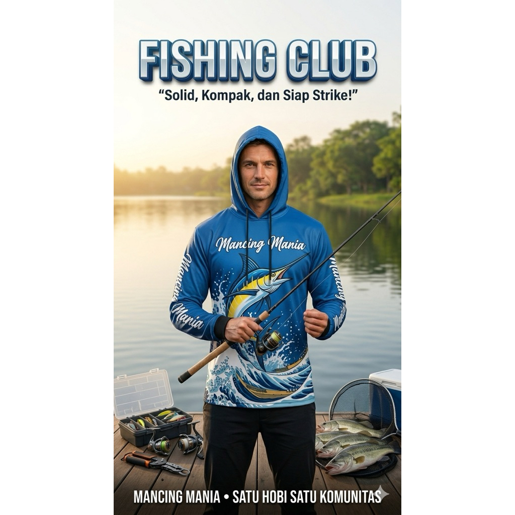 JERSEY MANCING HOODIE PREMIUM - MANCING MANIA BLUE EDITION