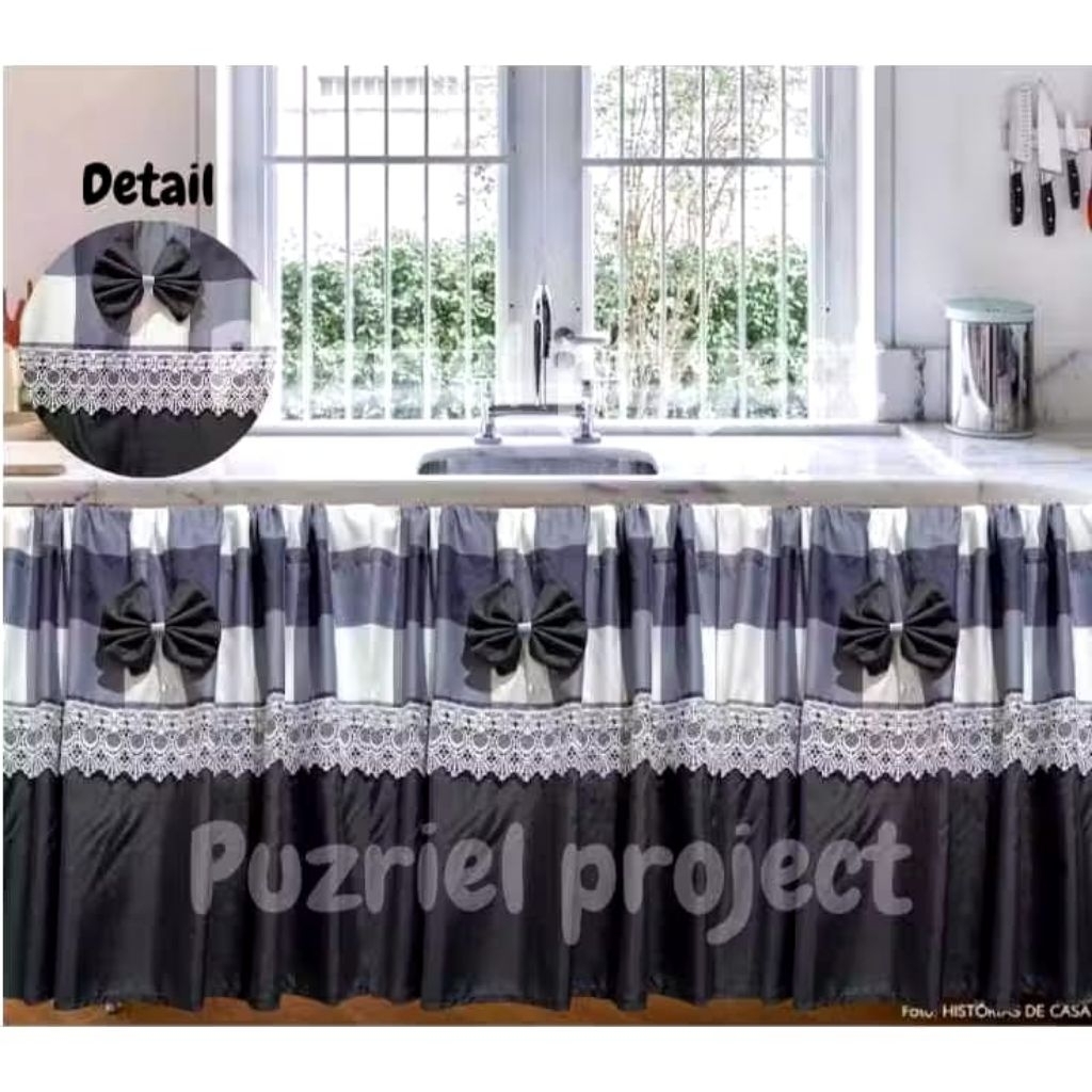 horden koling dapur#tirai bawah meja#rok bawah meja