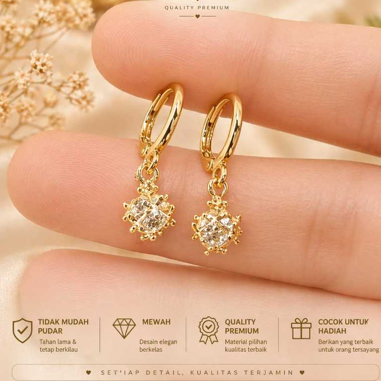 Anting Dancing Stone Permata xuping gold N19062101