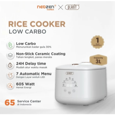 NEOZEN x PLANIT LOW CARBO RICE COOKER MULTIFUNGSI - MULTI COOKER LOW WATT - SLOW COOKER 7 IN 1