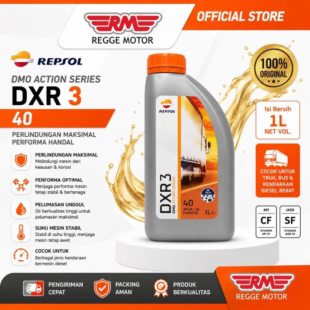 REPSOL DXR 3 SAE 40 CF/SF 1L*12 (DIESEL)