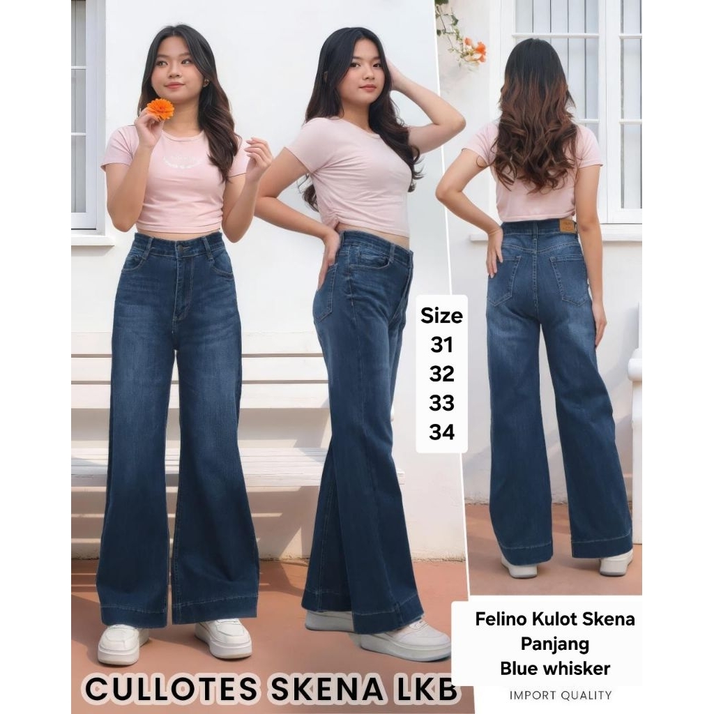 FELINO KULOT SKENA PANJANG  DEEP BLUE WHISKER