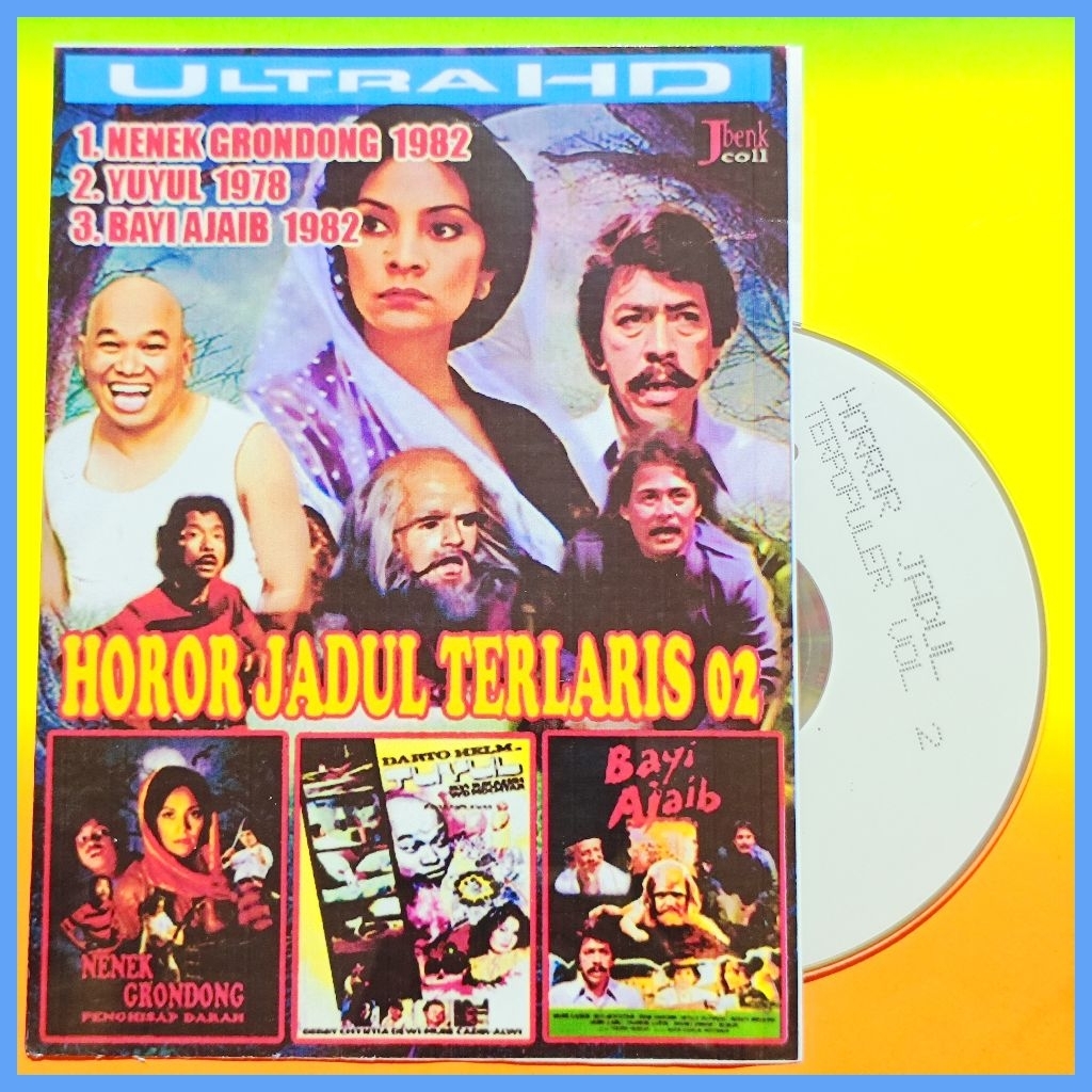 Kaset Film Indonesia Jadul Koleksi Horor Nenek Grondong - Tuyul - Bayi Ajaib Edisi 3in1 HD