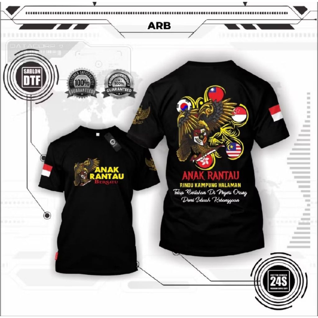 Kaos Anak Rantau Bersatu Anak Rantau Rindu Kampung Halaman
