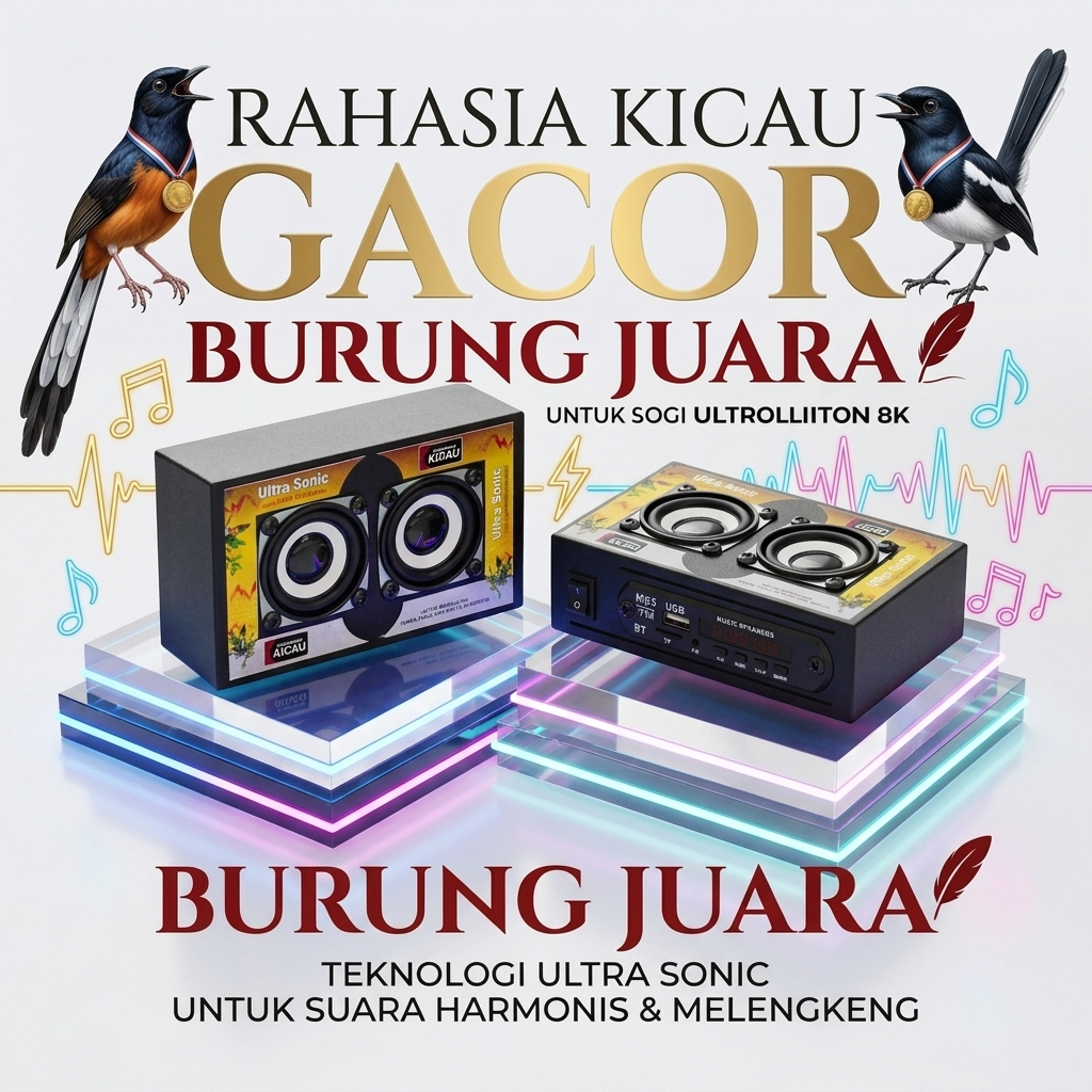 SPEAKER BURUNG ULTRA SONIC V2 DOUBLE SPEAKER MASTERAN BURUNG 24 JAM SUUARA JERNIH