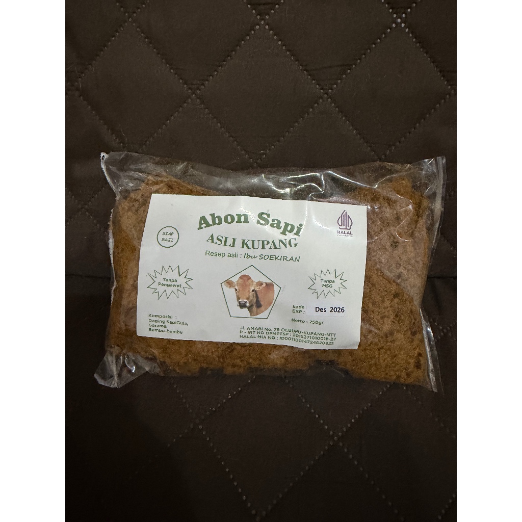 ABON SAPI IBU SOEKIRAN 250gr ASLI KUPANG (HALAL)