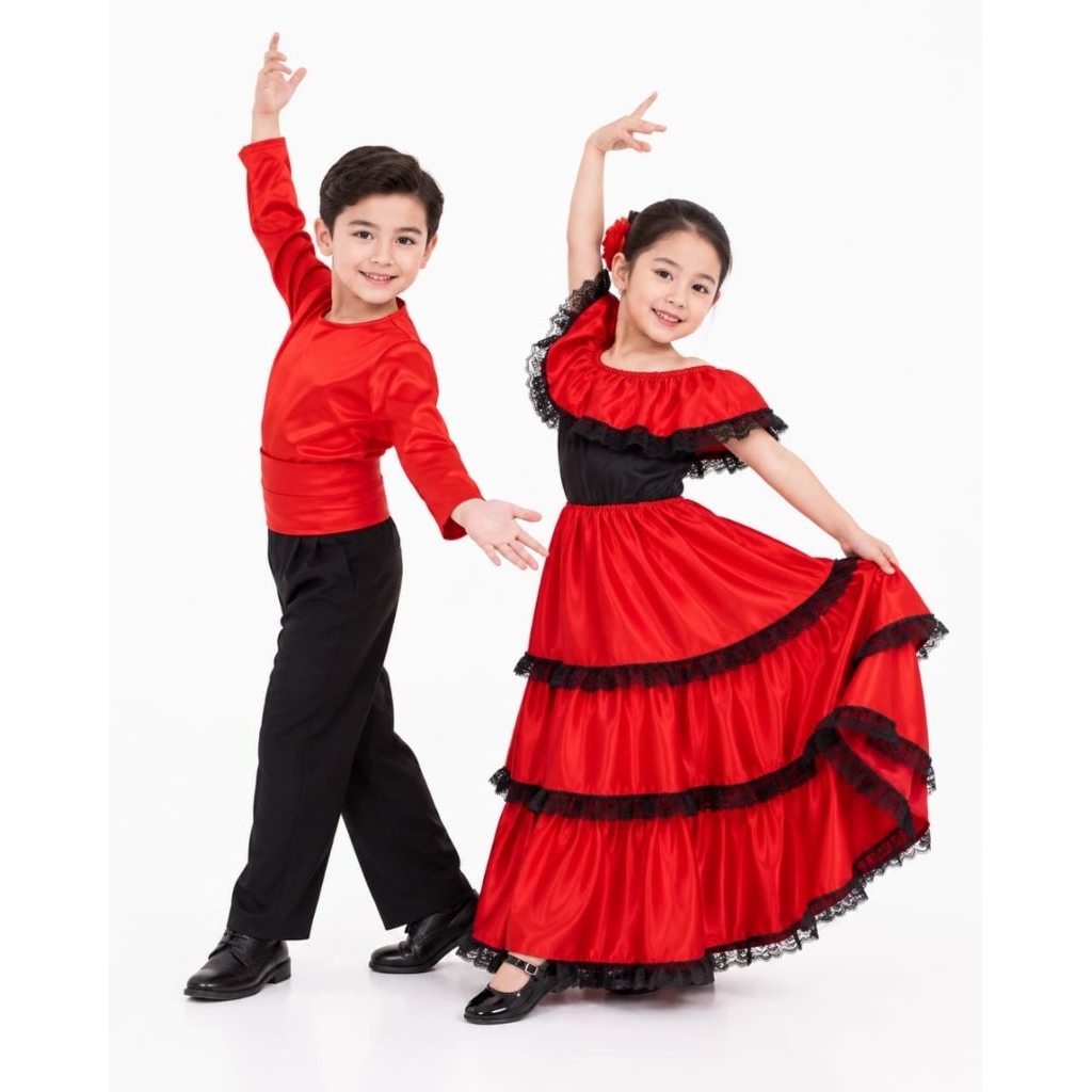 BAJUANAKUNIK / KOSTUM DRESS SPANYOL / KOSTUM NEGARA SPANYOL / KOSTUM UN DAY / KOSTUM KARNAVAL / KOST