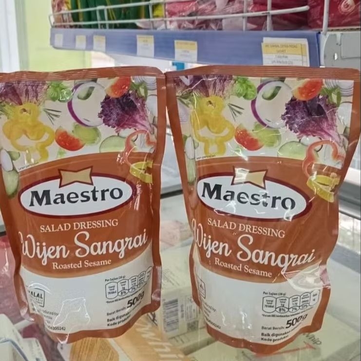 maestro salad dressing wijen sangrai 500gr, maestro wijen sangrai roasted sesame