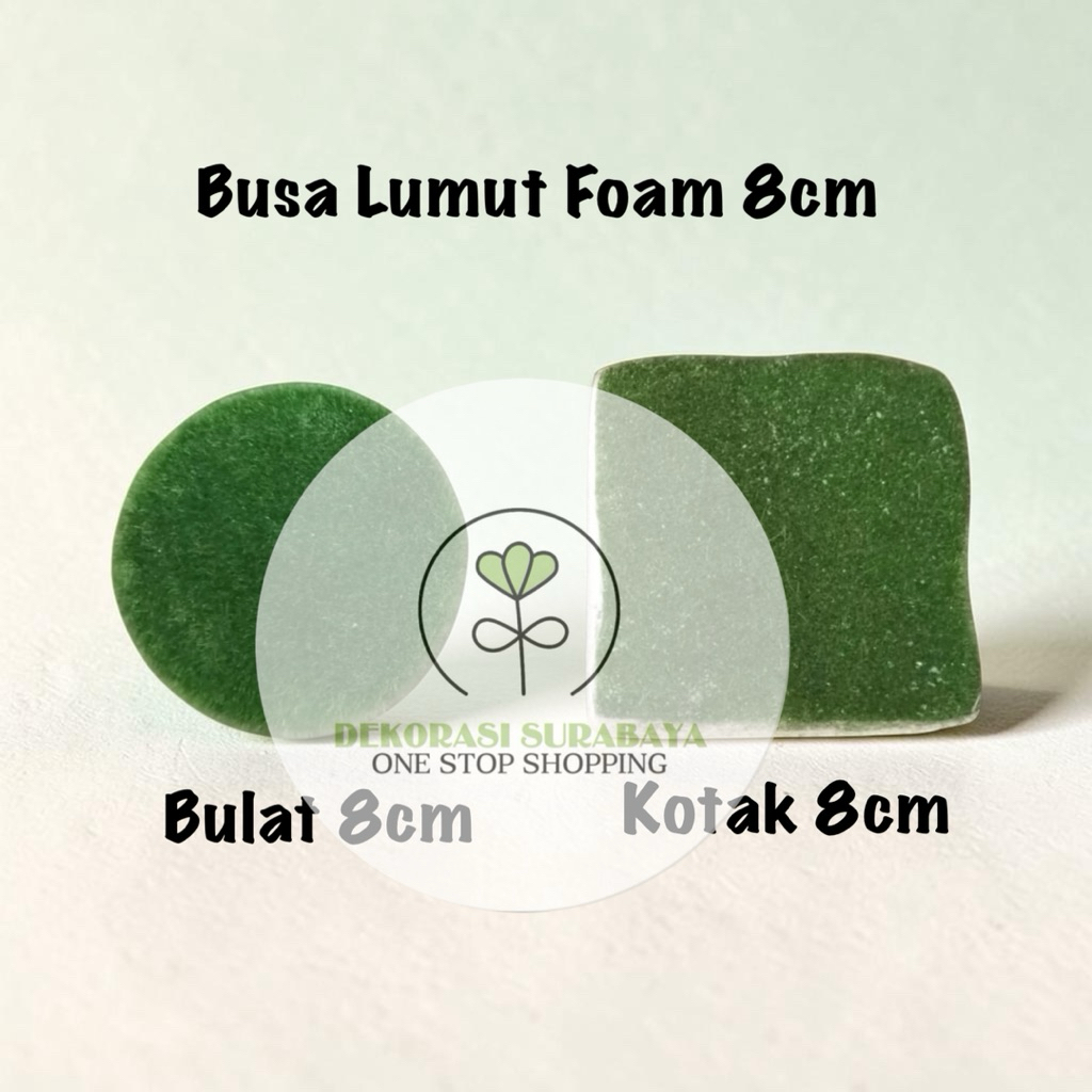 Dekorasi Bunga Busa rumput / Gabus rumput Kotak / Bulat 6cm/7cm/8cm