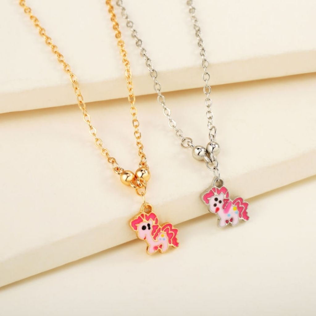 44. kalung anak silver titanium