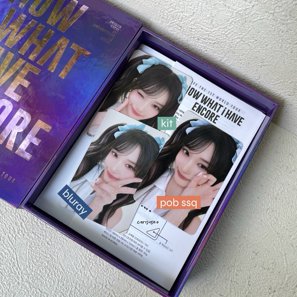 [OFFICIAL] PHOTOCARD IVE REI LEESEO POB SSQ KIT VIDEO BLU-RAY SHOW WHAT I HAVE ENCORE