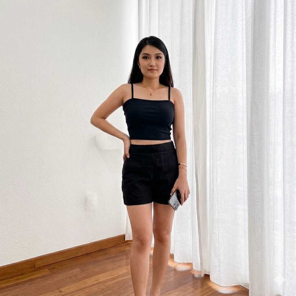 Miliyu Tanktop Crop Singlet Polos Bra Kemben Dalaman Wanita Tali Spaghetti Big Size Elastis Korean S