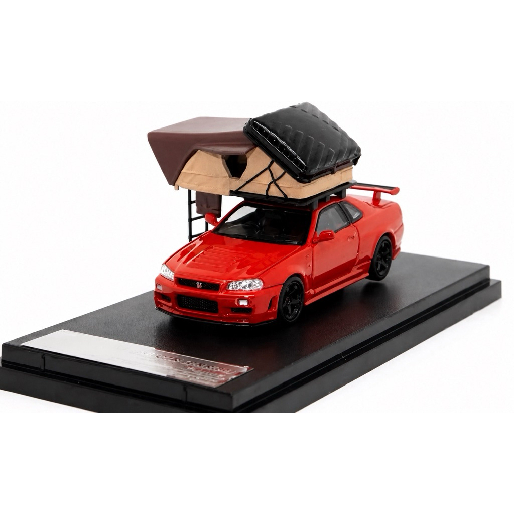 Street Weapon Warrior Nissan Skyline GTR R34 Red with Camper