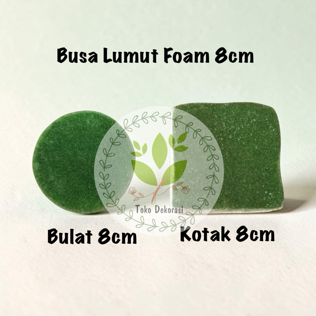 Dekorasi Bunga Busa rumput / Gabus rumput Kotak / Bulat 6cm/7cm/8cm
