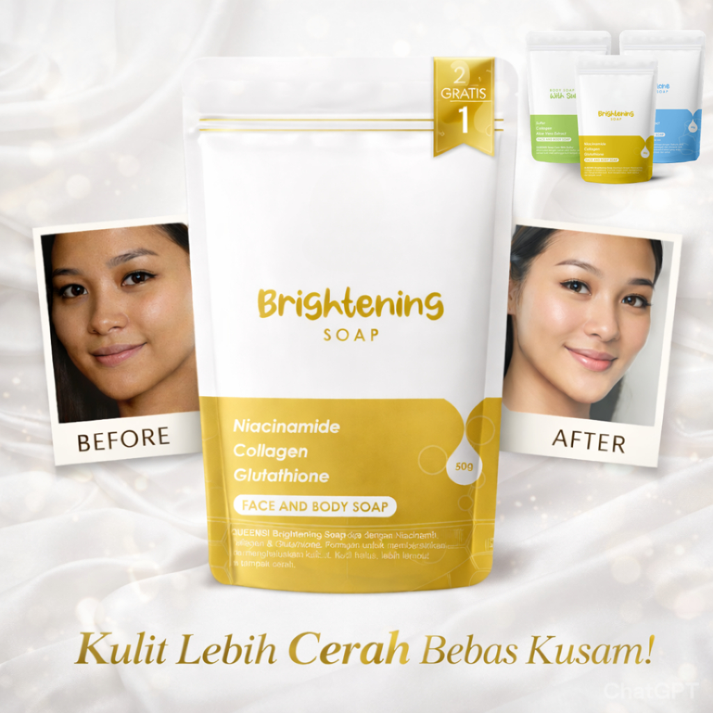 Qs Brightening Soap Sabun Whitening Memutihkan Badan Mencerahkan Wajah Kusam Jadi Glowing Berseri se